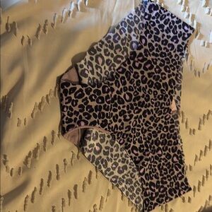 Leopard Print High-Waisted Bikini Bottoms